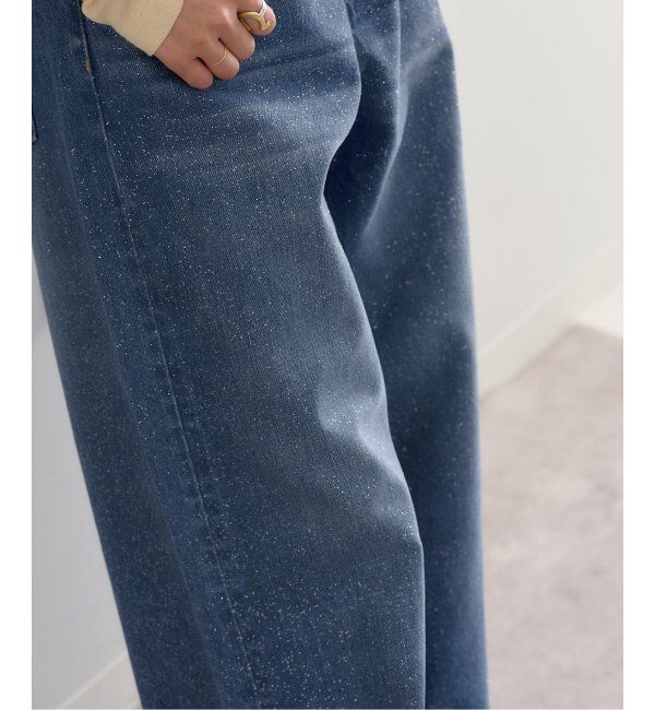 U by SPICK&SPAN「グリッタールーズバギーデニム」|デニム|