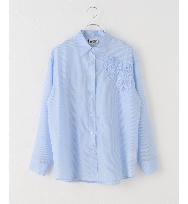 U by SPICK&SPAN「CRANK/クランク FLOWER STRIPED SHEER SHIRT」|シャツ・ブラウス|