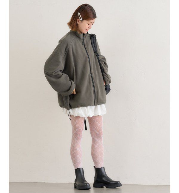 U by SPICK&SPAN「I HATE MONDAY/アイヘイトマンデイ Flower Jacquard lace Stock」|タイツ・ストッキング|