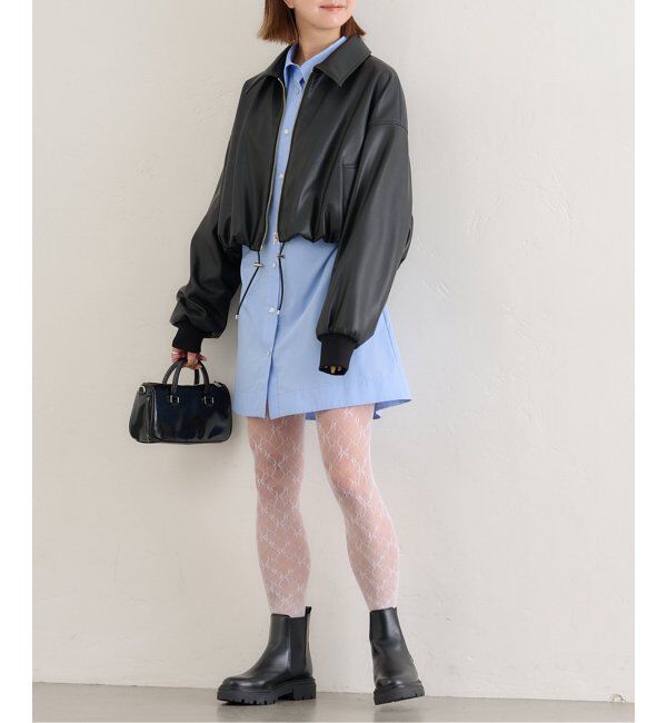 U by SPICK&SPAN「I HATE MONDAY/アイヘイトマンデイ Flower Jacquard lace Stock」|タイツ・ストッキング|