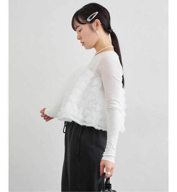 U by SPICK&SPAN「フラワーチュールベアブラウス」|シャツ・ブラウス|