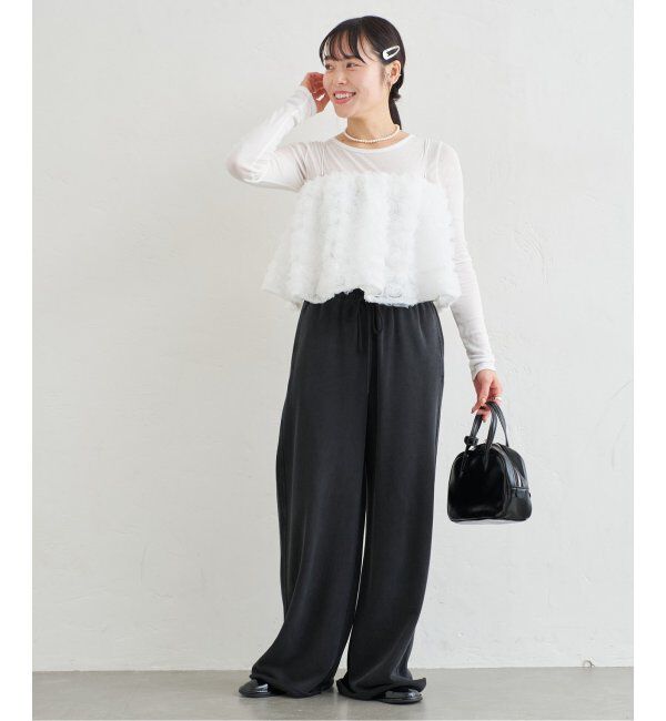 U by SPICK&SPAN「フラワーチュールベアブラウス」|シャツ・ブラウス|