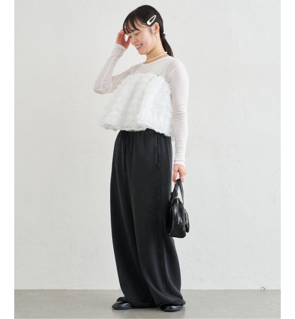 U by SPICK&SPAN「フラワーチュールベアブラウス」|シャツ・ブラウス|