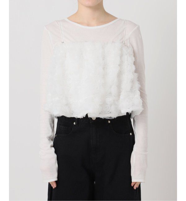 U by SPICK&SPAN「フラワーチュールベアブラウス」|シャツ・ブラウス|