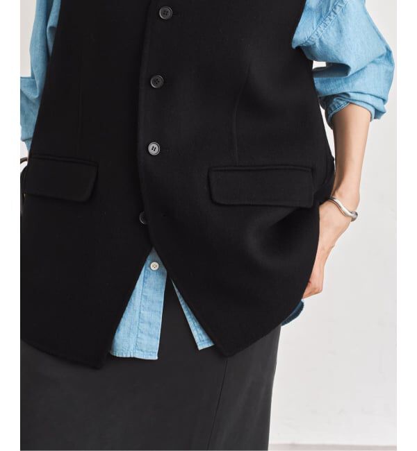 FRAMeWORK「ショートビーバーコクーンベスト」|ダウンベスト・ベスト|