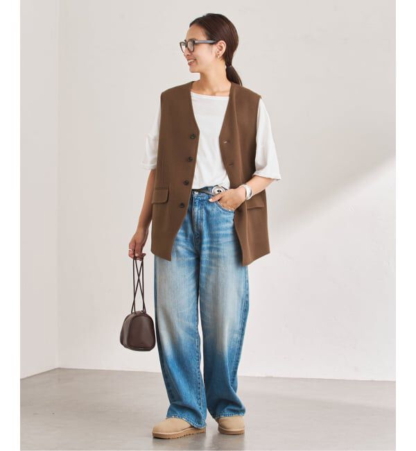 FRAMeWORK「ショートビーバーコクーンベスト」|ダウンベスト・ベスト|