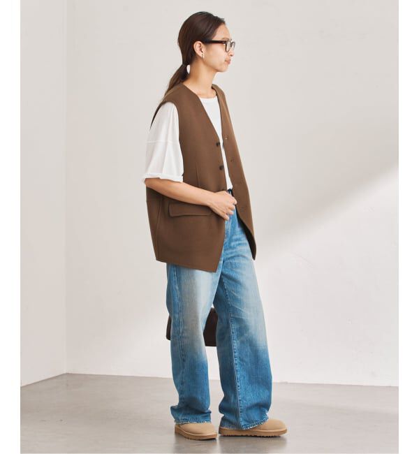 FRAMeWORK「ショートビーバーコクーンベスト」|ダウンベスト・ベスト|