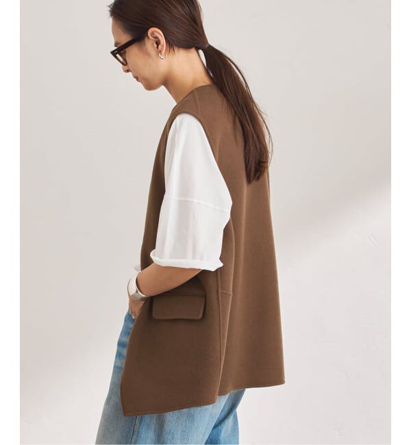 FRAMeWORK「ショートビーバーコクーンベスト」|ダウンベスト・ベスト|