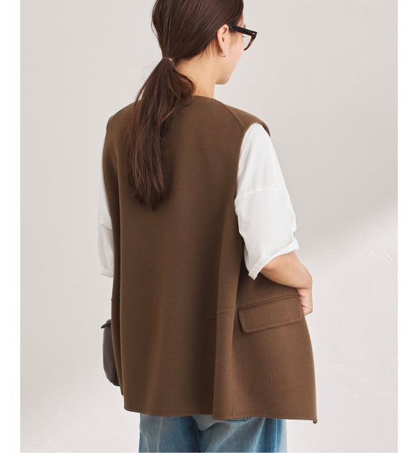 FRAMeWORK「ショートビーバーコクーンベスト」|ダウンベスト・ベスト|