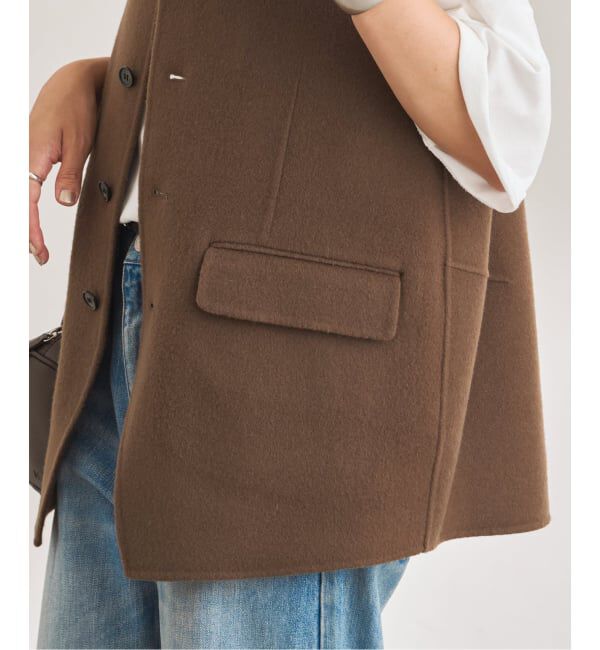 FRAMeWORK「ショートビーバーコクーンベスト」|ダウンベスト・ベスト|