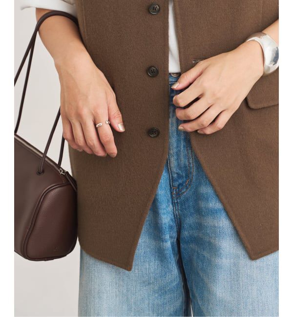 FRAMeWORK「ショートビーバーコクーンベスト」|ダウンベスト・ベスト|