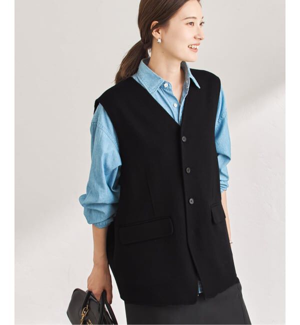 FRAMeWORK「ショートビーバーコクーンベスト」|ダウンベスト・ベスト|