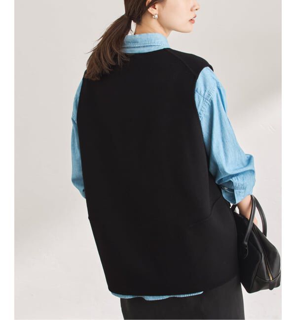 FRAMeWORK「ショートビーバーコクーンベスト」|ダウンベスト・ベスト|