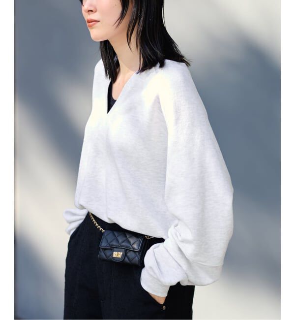 FRAMeWORK「Butter Terry キーネックスウェット」|スウェット・ジャージ|