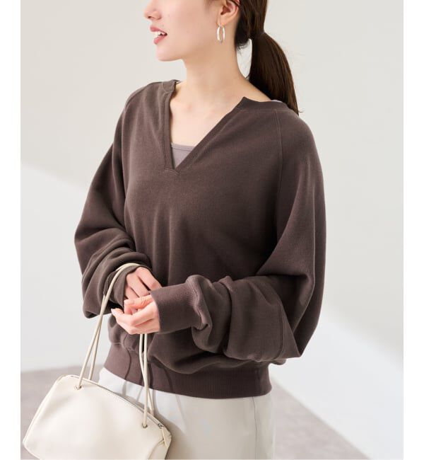 FRAMeWORK「Butter Terry キーネックスウェット」|スウェット・ジャージ|