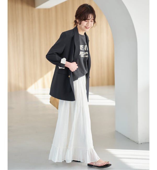 Spick and Span「《一部店舗+WEB限定予約》ドットエンブロイダリースカート」|スカート|