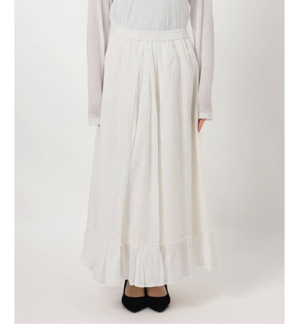 Spick and Span「《一部店舗+WEB限定予約》ドットエンブロイダリースカート」|スカート|