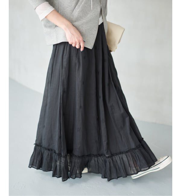 Spick and Span「《一部店舗+WEB限定予約》ドットエンブロイダリースカート」|スカート|