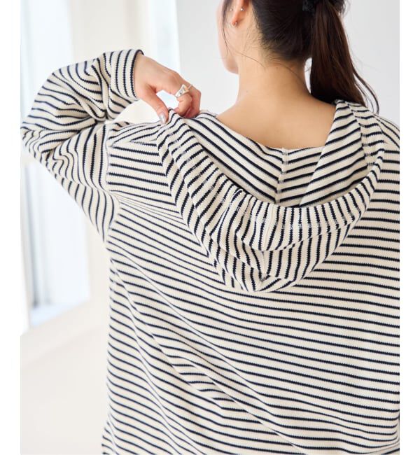 U by SPICK&SPAN「≪予約≫LENO ボーダーメキシカン パーカー」|パーカー|