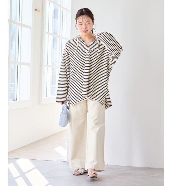 U by SPICK&SPAN「≪予約≫LENO ボーダーメキシカン パーカー」|パーカー|