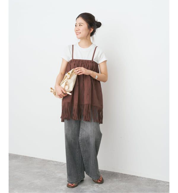 Spick and Span「《予約》crinkle crinkle crinkle 別注フリンジキャミ*」|キャミソール|