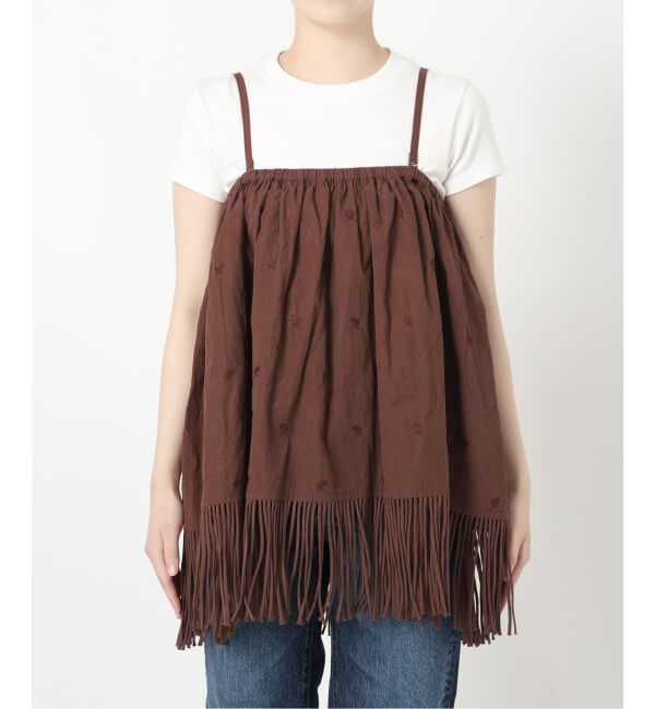 Spick and Span「《予約》crinkle crinkle crinkle 別注フリンジキャミ*」|キャミソール|