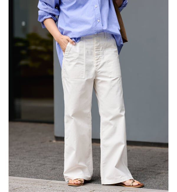 FRAMeWORK「≪追加予約≫ライトミリタリースラブベイカーパンツ 3」|カーゴ|