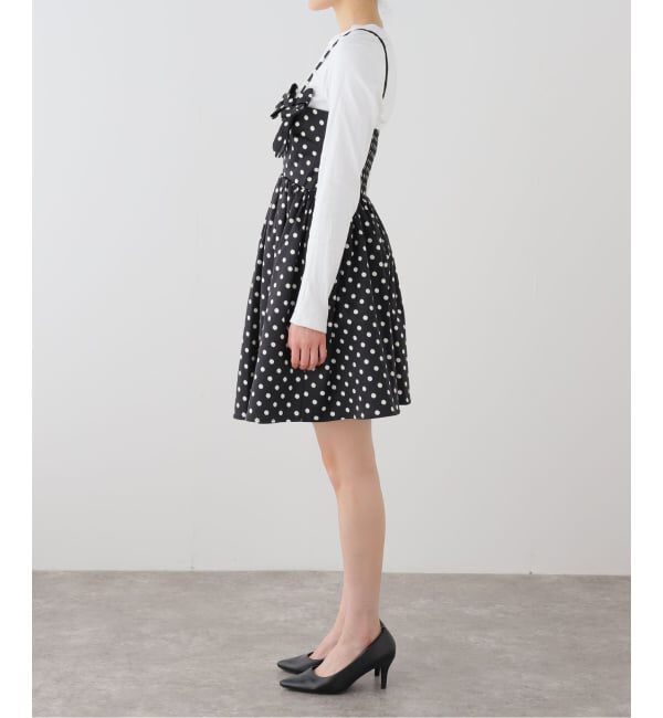 U by SPICK&SPAN「GANNI / ガニー Printed Double Satin Mini Strap Dr」|ワンピース|