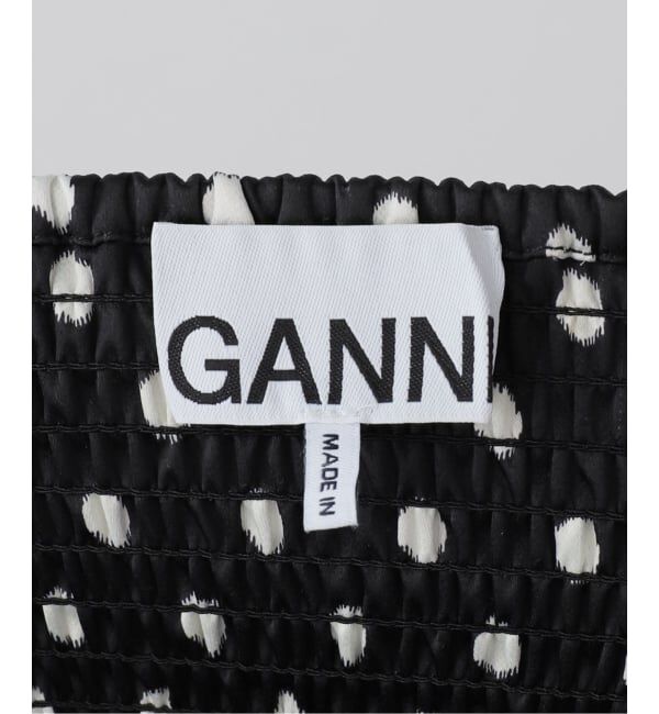 U by SPICK&SPAN「GANNI / ガニー Printed Double Satin Mini Strap Dr」|ワンピース|