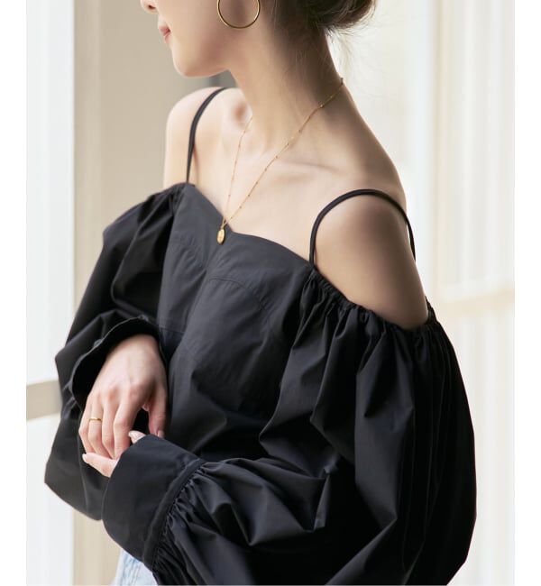 NOBLE「《予約》PROTAGONISTA/プロタゴニスタ オフショルダーボリュームスリーブブラウス」|シャツ・ブラウス|