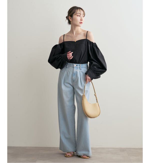 NOBLE「《予約》PROTAGONISTA/プロタゴニスタ オフショルダーボリュームスリーブブラウス」|シャツ・ブラウス|