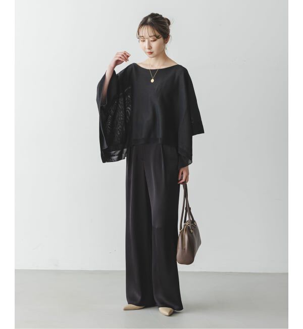 NOBLE「《予約》シアードレープケープ」|ニット・セーター|