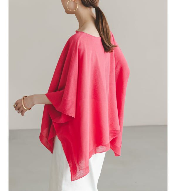 NOBLE「《予約》シアードレープケープ」|ニット・セーター|ピンク A