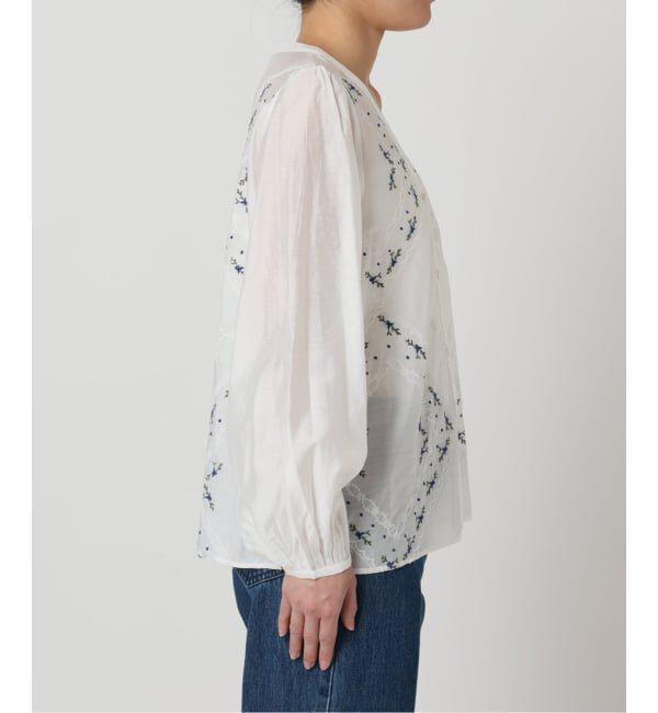 U by SPICK&SPAN「《予約》ロングスリーブ刺繍ブラウス」|シャツ・ブラウス|