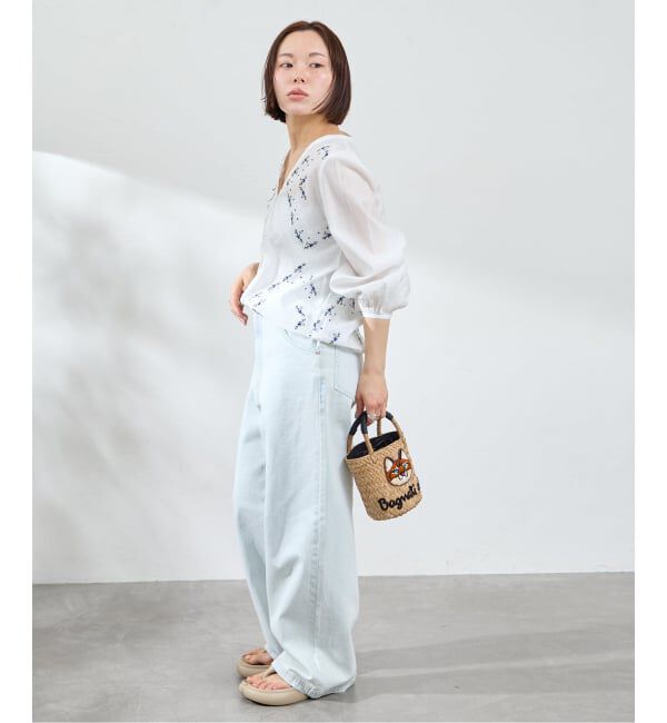 U by SPICK&SPAN「《予約》ロングスリーブ刺繍ブラウス」|シャツ・ブラウス|