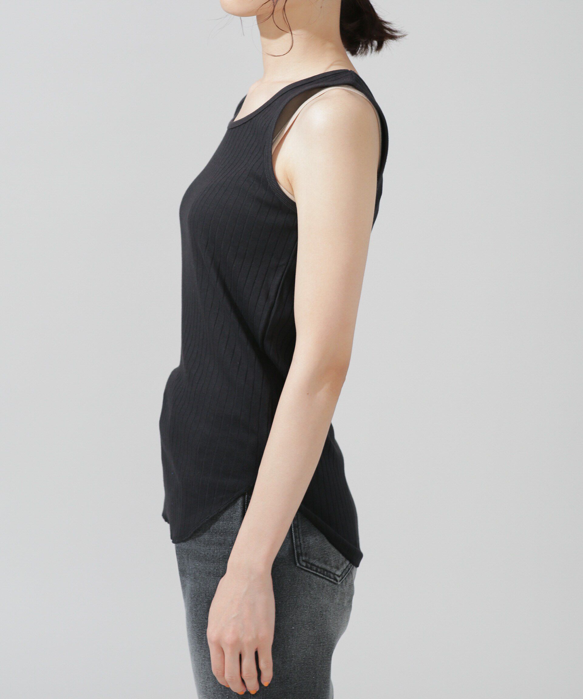 nano･universe「LB.03/Anti Soaked 汗染み防止 リブタンクトップ」|Tシャツ・カットソー|