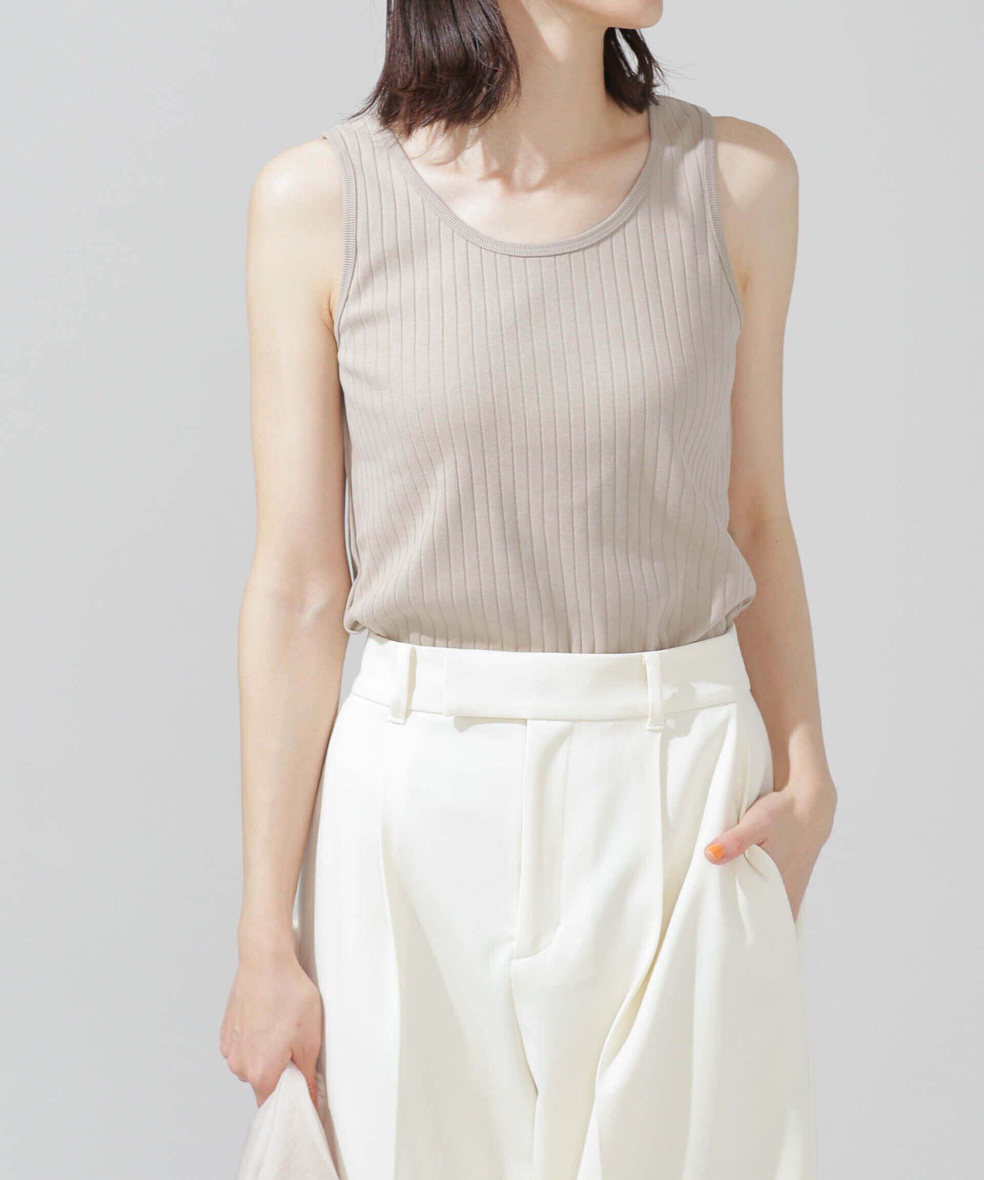 nano･universe「LB.03/Anti Soaked 汗染み防止 リブタンクトップ」|Tシャツ・カットソー|