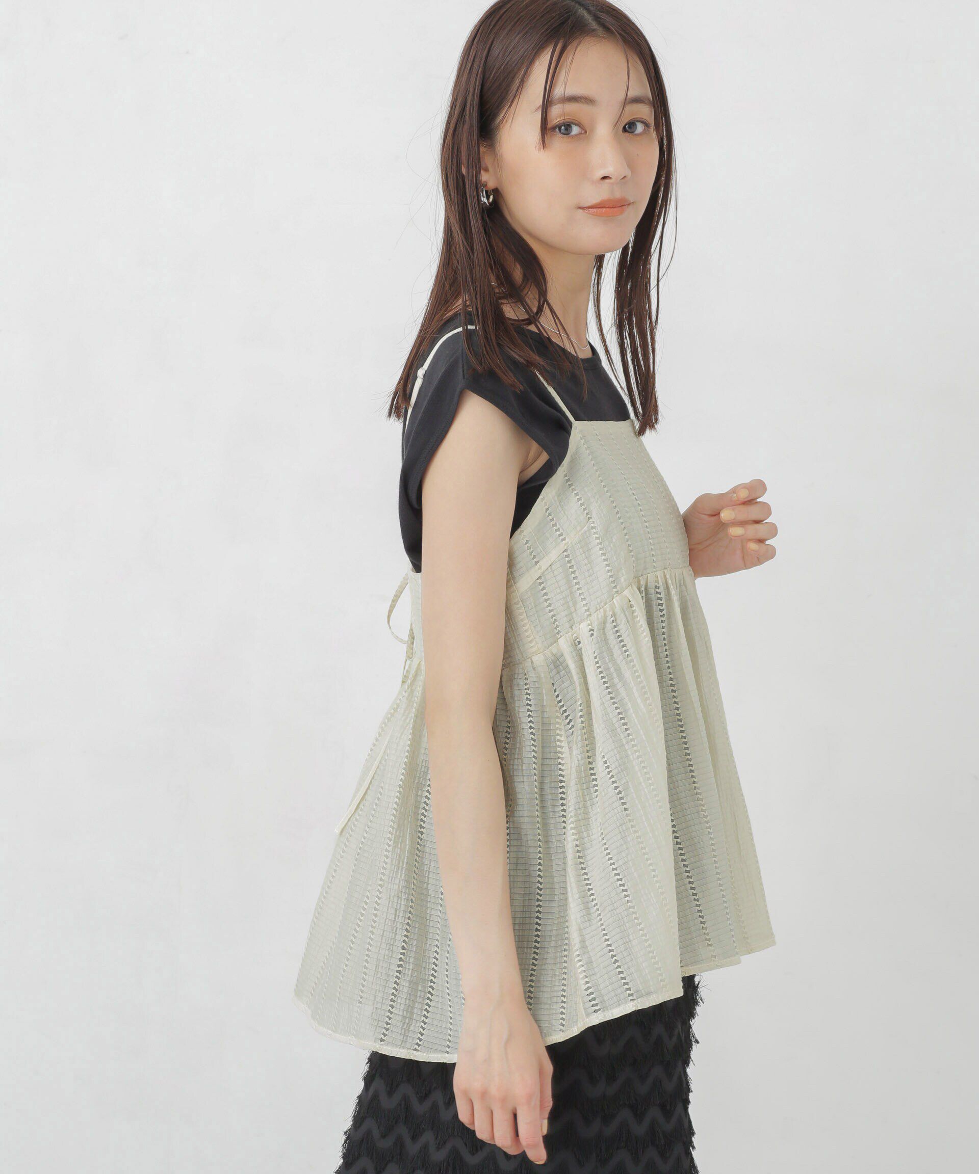 nano･universe「シアードビーバックホールキャミチュニック」|シャツ・ブラウス|