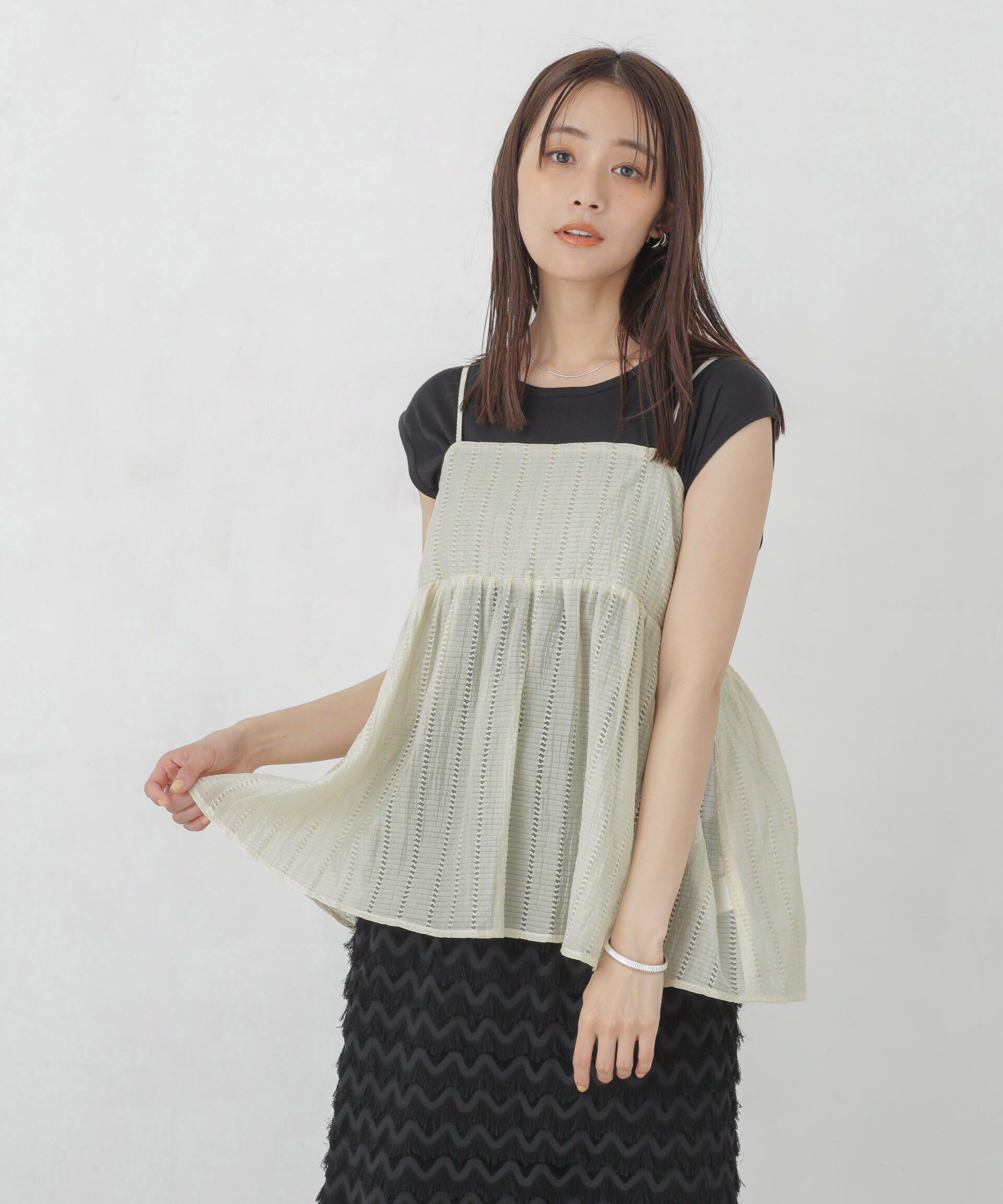 nano･universe「シアードビーバックホールキャミチュニック」|シャツ・ブラウス|