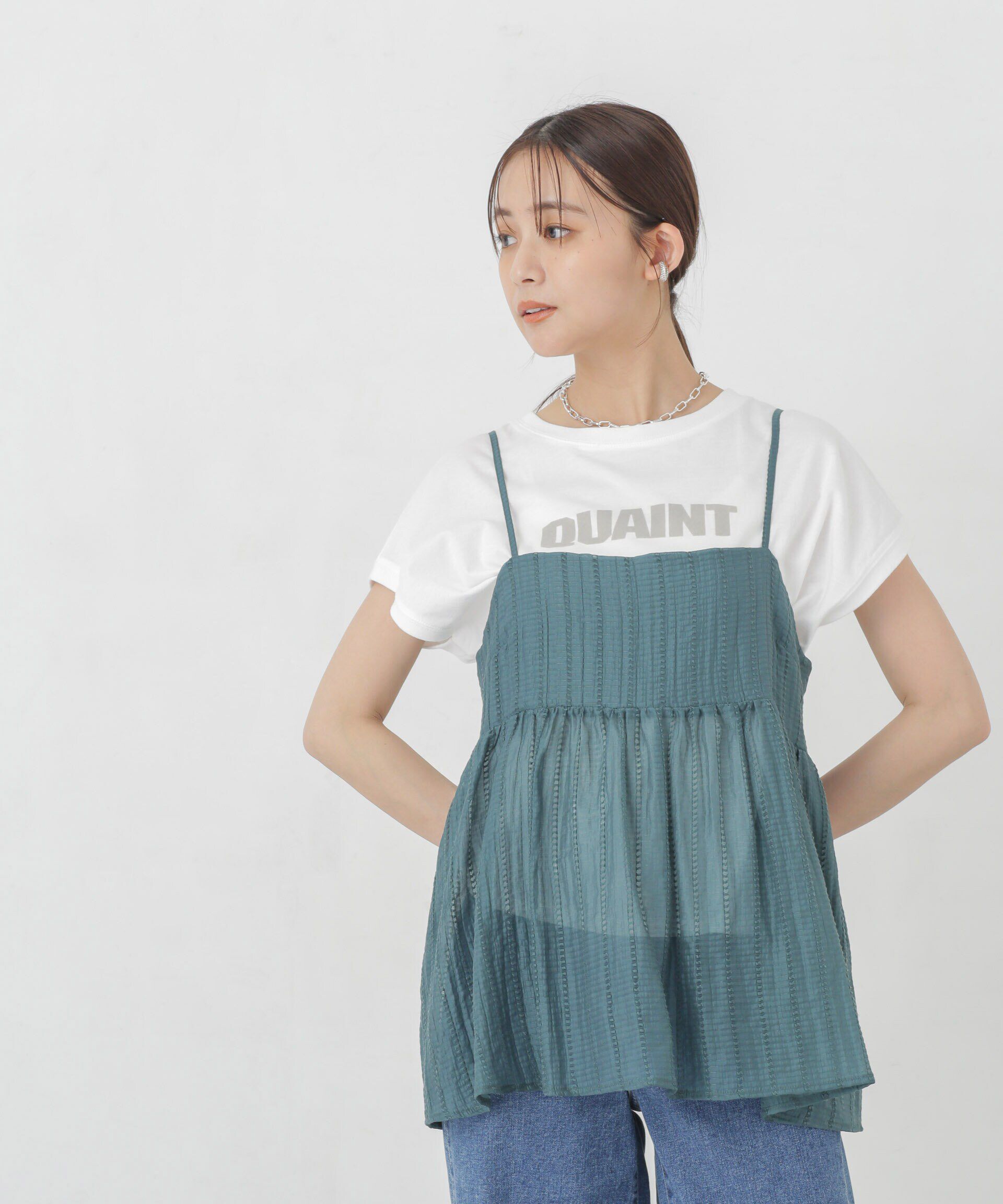 nano･universe「シアードビーバックホールキャミチュニック」|シャツ・ブラウス|