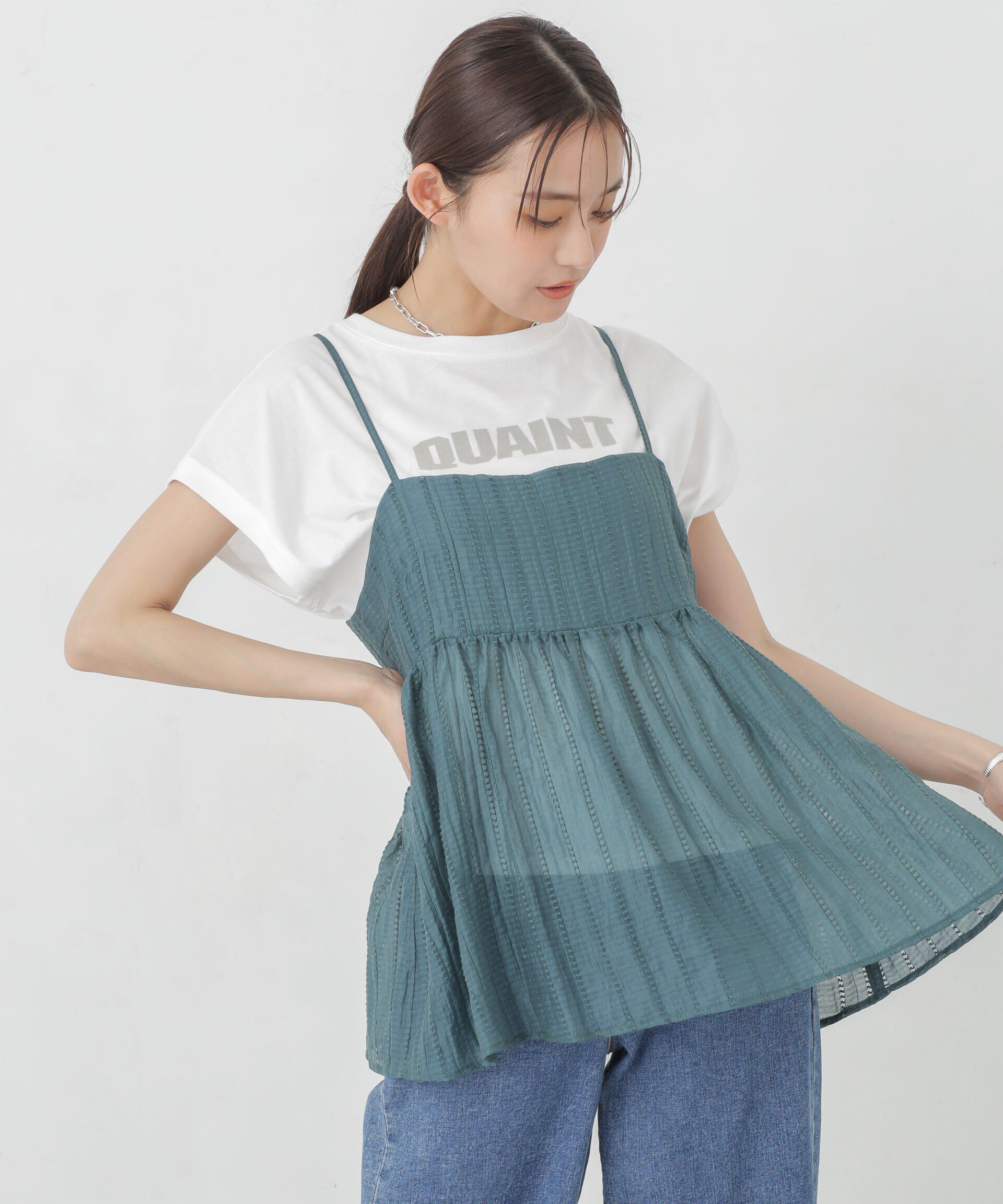 nano･universe「シアードビーバックホールキャミチュニック」|シャツ・ブラウス|