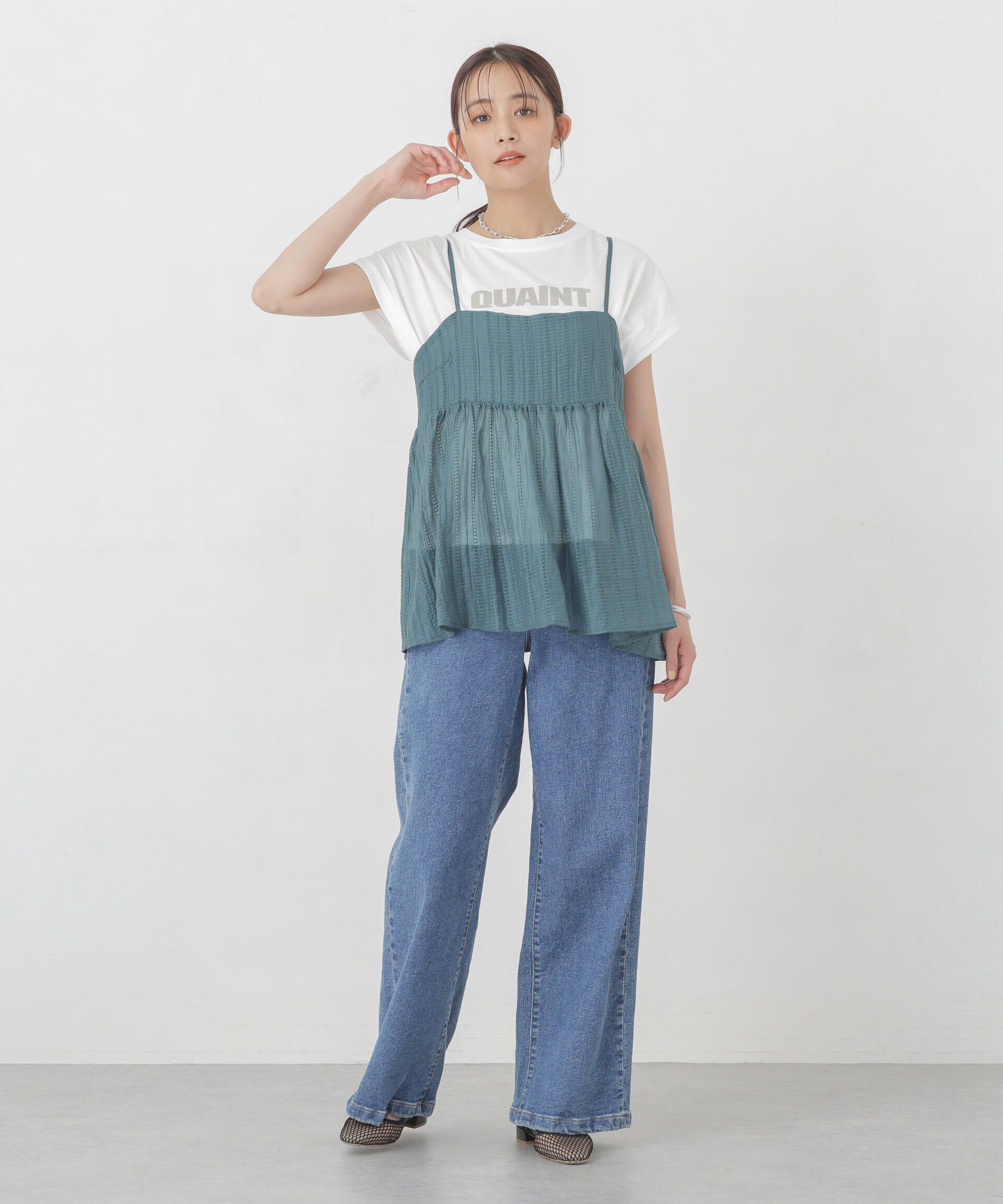 nano･universe「シアードビーバックホールキャミチュニック」|シャツ・ブラウス|