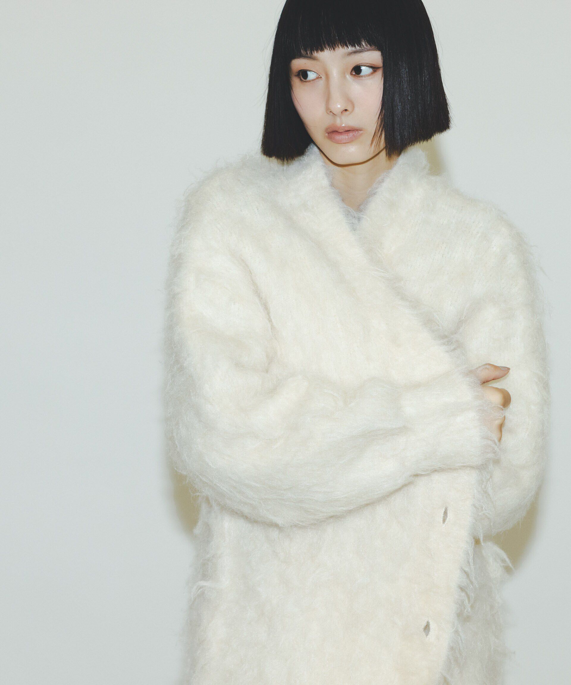 nano･universe「ロングシャギーニットカーディガン」|ニット・セーター|