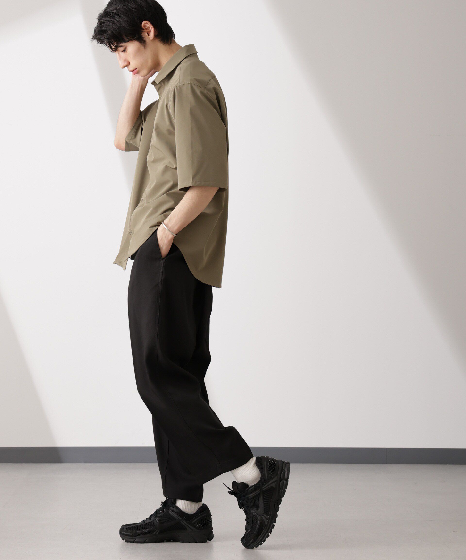 nano･universe「ライトウェイトストレッチ シャツ半袖」|シャツ・ブラウス|