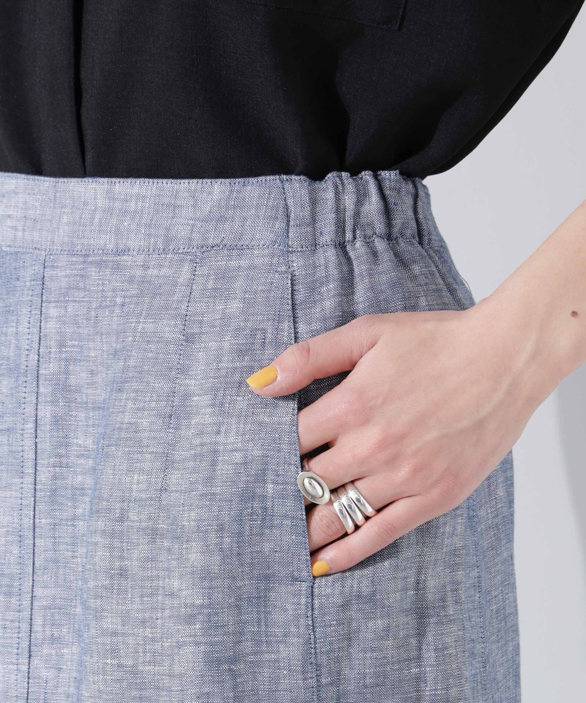 nano･universe「ヨーロピアンフラックス サイド切替Iラインスカート（セットアップ可）」|スカート|