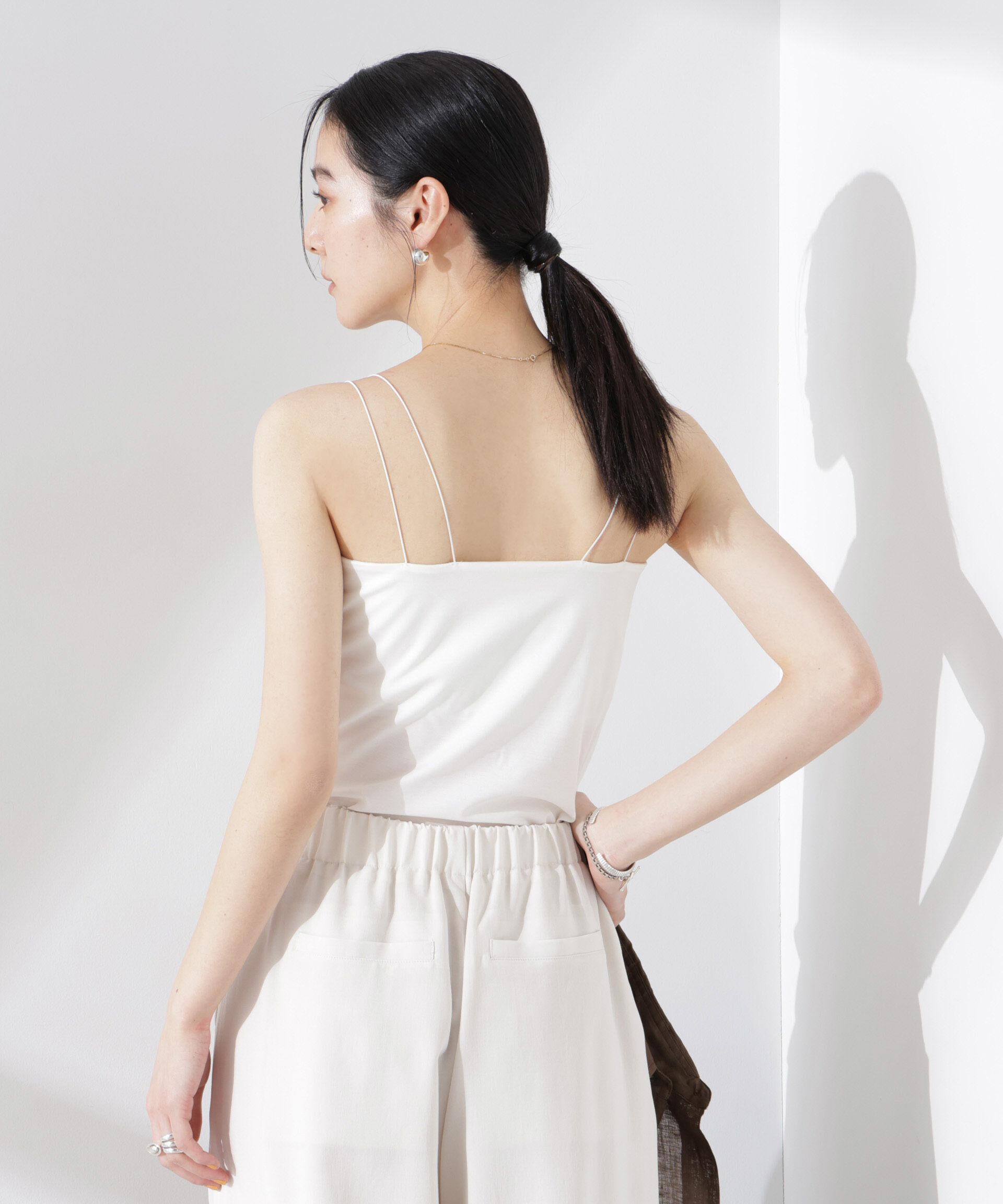 nano･universe「ストレッチポンチカップ付きベアトップキャミソール」|Tシャツ・カットソー|