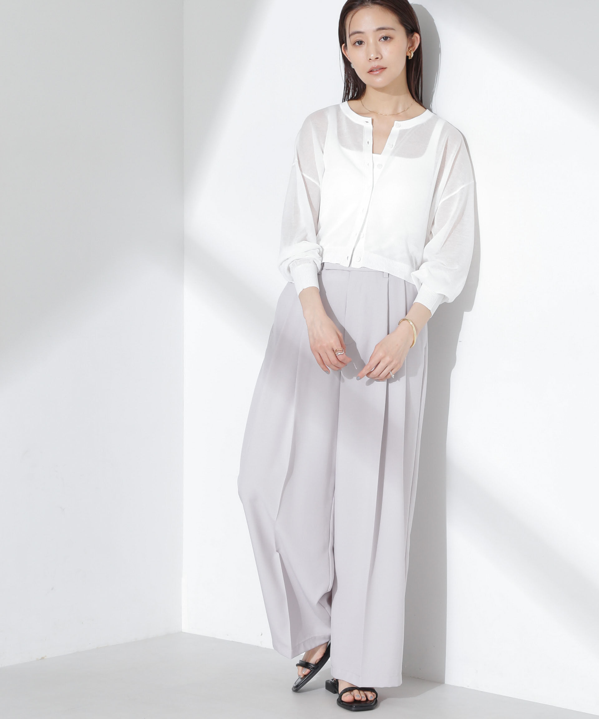 nano･universe「ツータックパンツ」|チノ|