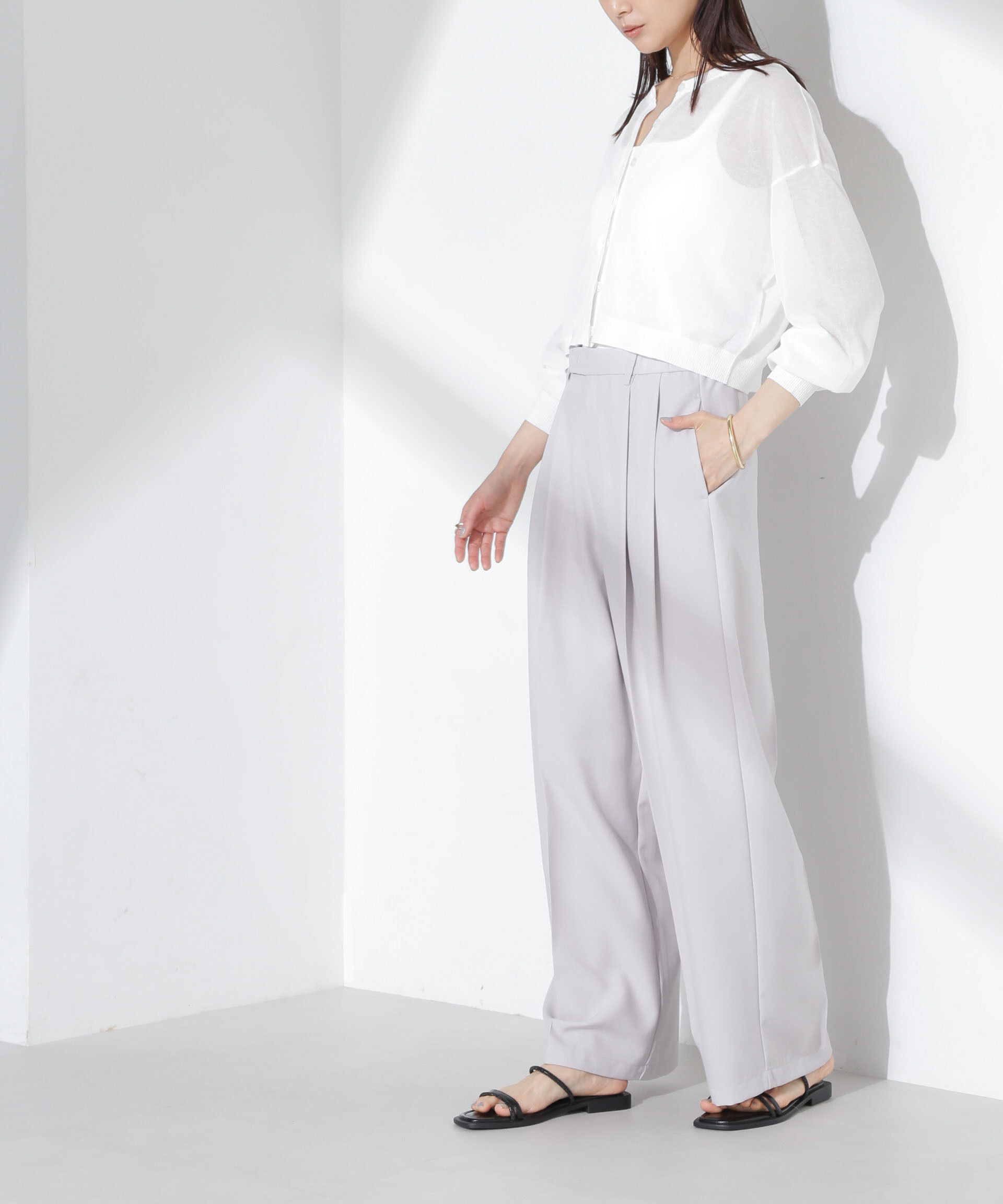 nano･universe「ツータックパンツ」|チノ|