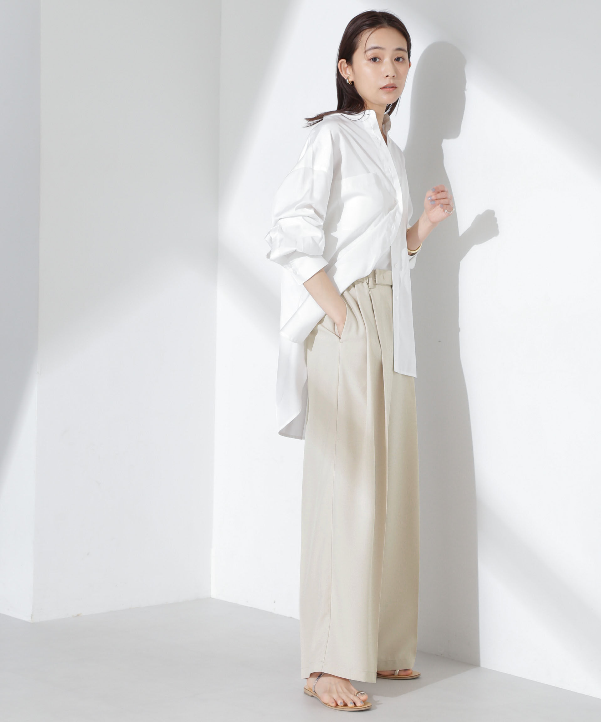 nano･universe「ツータックパンツ」|チノ|