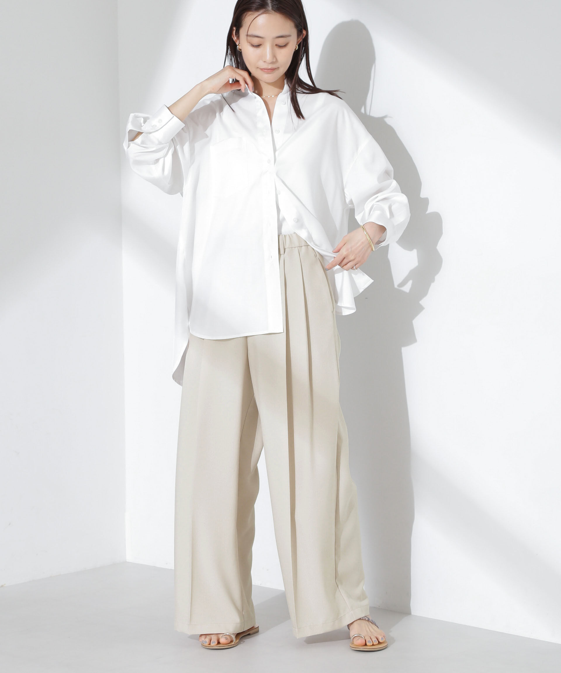 nano･universe「ツータックパンツ」|チノ|